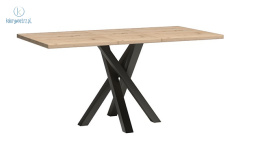 JARSTOL - nowoczesny/loftowy, mały stół rozkładany do salonu/jadalni, 120-160 cm