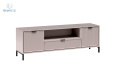 JARSTOL - designerska szafka RTV w stylu glamour z szufladą LINKaSTYLE XL, 165x55 cm - kolor kaszmir