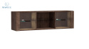 JARSTOL - duża, nowoczesna półka dwudrzwiowa wisząca INDIANAPOLIS I-21, 138x40 cm - kolor ciemny jesion