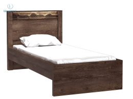 JARSTOL - jednoosobowe, nowoczesne łóżko ze stelażem INDIANAPOLIS I-20, 90x200 cm - kolor ciemny jesion