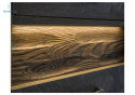 JARSTOL - nowoczesna, duża komoda z witryną i półkami INDIANAPOLIS I-22, 137x141 cm - kolor ciemny jesion