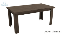 JARSTOL - nowoczesny, duży stół rozkładany do salonu/jadalni INDIANAPOLIS, 160-200 cm kolor jesion ciemny