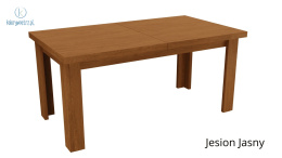 JARSTOL - nowoczesny, duży stół rozkładany do salonu/jadalni INDIANAPOLIS, 160-200 cm kolor jesion jasny