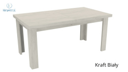 JARSTOL - nowoczesny, duży stół rozkładany do salonu/jadalni INDIANAPOLIS, 160-200 cm kolor kraft biały