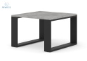 BIM FURNITURE - nowoczesny/loftowy stolik kawowy NUKA 60, 60x60 cm kolor jasny beton