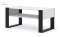 BIM FURNITURE - nowoczesny/loftowy stolik kawowy z półką MONDI , 100x53 cm, biały mat