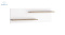 JARSTOL - ciekawa, nowoczesna półka wisząca LIVINIO L-11, 120x40 cm - kolor dąb ribbeck/biały połysk