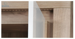 JARSTOL - nowoczesna szafa dwudrzwiowa z 3 półkami LIVINIO L1, 197x98 cm - kolor dąb ribbeck/biały