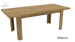 JARSTOL - nowoczesny, duży stół rozkładany do salonu/jadalni LIVINIO, 160-200 cm kolor dąb ribbeck