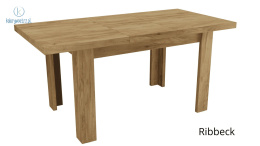 JARSTOL - nowoczesny, mały stół rozkładany do salonu/jadalni LIVINIO, 120-160 cm kolor dąb ribbeck
