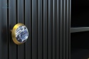 BIM FURNITURE - designerska, duża komoda w stylu glamour PETRA 1824D, 180x73 cm - kolor czarny mat
