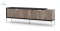 BIM FURNITURE - nowoczesna, duża szafka RTV stojąca TOLEDO 190-4D, 190x61 cm - kolor dąb flagstaff/czarny mat
