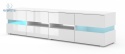 BIM FURNITURE - nowoczesna, duża szafka RTV stojąca VIPER-187, 187x45 cm - biały połysk/biały mat
