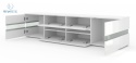 BIM FURNITURE - nowoczesna, duża szafka RTV stojąca VIPER-187, 187x45 cm - biały połysk/biały mat