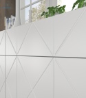 BIM FURNITURE - nowoczesna, elegancka komoda KAIRO 100-4D4S, 180x84 cm - kolor biały mat