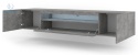 BIM FURNITURE - nowoczesna, uniwersalna szafka RTV wisząca/stojąca AURA-200, 200x42 cm - kolor beton