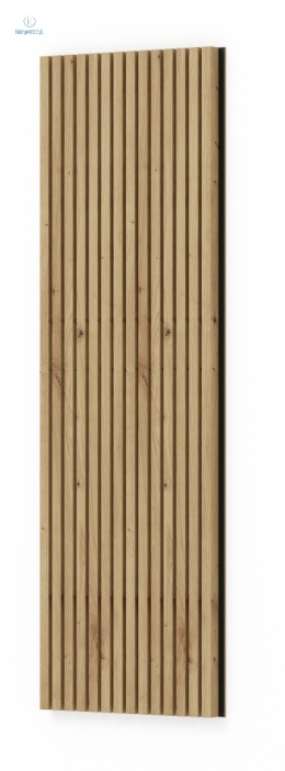 BIM FURNITURE - zestaw 2 paneli ściennych/lameli, AURIS (2x137 cm) - dąb artisan/czarny mat