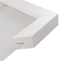BIM FURNITURE - zestaw (2szt.) nowoczesnych półkek z satynowym szkłem AURIS, 60 cm - biały mat