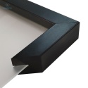 BIM FURNITURE - zestaw (2szt.) nowoczesnych półkek z satynowym szkłem AURIS, 60 cm - czarny mat
