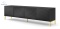 BIM FURNITURE - nowoczesna elegancka szafka RTV SURF 200D4, 200x56 cm - kolor czarny połysk