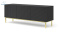 BIM FURNITURE - nowoczesna elegancka szafka RTV RAVENNA DIAMOND CF 150D3, 150x56 cm - kolor czarny połysk