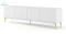 BIM FURNITURE - nowoczesna elegancka szafka RTV RAVENNA DIAMOND CL 200D4, 200x58 cm - kolor biały połysk