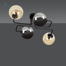 EMIBIG - nowoczesna lampa sufitowa BRENDI 4-BL MIX-2 czarna/2 kolory