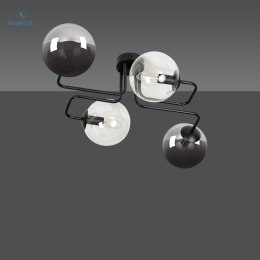 EMIBIG - nowoczesna lampa sufitowa BRENDI 4-BL MIX-3 czarna/2 kolory