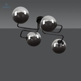 EMIBIG - nowoczesna lampa sufitowa BRENDI 4-BL czarna/grafitowa
