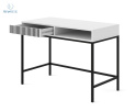 BIM FURNITURE - nowoczesne biurko RAVENNA, 112x78 cm kolor biały/czarny