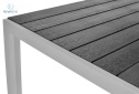 FERTONE - aluminiowy stół ogrodowy/tarasowy dla 6 osób MODENA M , 150x90 cm kolor czarny/srebrny