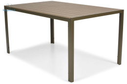 FERTONE - aluminiowy stół ogrodowy/tarasowy dla 6 osób MODENA M , 150x90 cm kolor brązowy