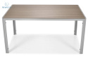 FERTONE - aluminiowy stół ogrodowy/tarasowy dla 6 osób MODENA M , 150x90 cm kolor jasny brąz/srebrny