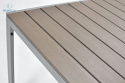 FERTONE - aluminiowy stół ogrodowy/tarasowy dla 6 osób MODENA M , 150x90 cm kolor jasny brąz/srebrny