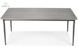 FERTONE - aluminiowy stół ogrodowy/tarasowy dla 8 osób BOSANO L, 180x90 cm kolor czarny/srebrny