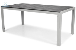 FERTONE - aluminiowy stół ogrodowy/tarasowy dla 8 osób MODENA L , 180x90 cm kolor czarny/srebrny