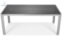 FERTONE - aluminiowy stół ogrodowy/tarasowy dla 8 osób MODENA L , 180x90 cm kolor czarny/srebrny