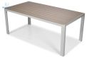 FERTONE - aluminiowy stół ogrodowy/tarasowy dla 8 osób MODENA L , 180x90 cm kolor jasny brąz/srebrny