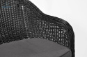 FERTONE - fotel ogrodowy/tarasowy z technorattany ATENA, czarny