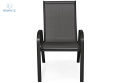 FERTONE - metalowe krzesło ogrodowe/tarasowe PORTO, czarne