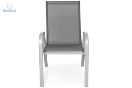 FERTONE - metalowe krzesło ogrodowe/tarasowe PORTO, szare