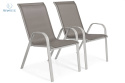 FERTONE - metalowe krzesło ogrodowe/tarasowe PORTO, szare