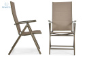 FERTONE - aluminiowe, składane krzesło ogrodowe/tarasowe MODENA, brązowe
