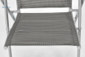 FERTONE - aluminiowe, składane krzesło ogrodowe/tarasowe MODENA, szare