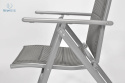 FERTONE - aluminiowe, składane krzesło ogrodowe/tarasowe MODENA, szare