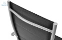 FERTONE - aluminiowe, składane krzesło ogrodowe/tarasowe MODENA, szare/czarne