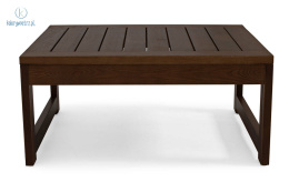 FERTONE - ogrodowy/tarasowy stolik kawowy z litego drewna MALTA , 66x58 cm kolor ciemny brąz