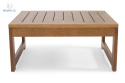 FERTONE - ogrodowy/tarasowy stolik kawowy z litego drewna MALTA , 66x58 cm kolor jasny brąz