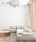 DUOLLA - lampa sufitowa/plafon LED BEIGE, 45x10 cm, beżowy
