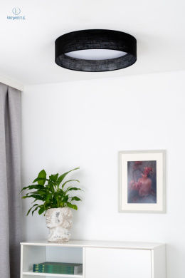 DUOLLA - lampa sufitowa/plafon LED BLACK, 45x10 cm, czarny